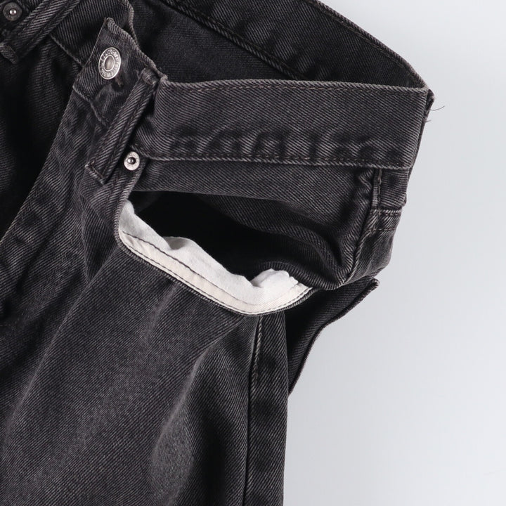 Levi's 505 Black Denim Tapered Denim Pants for Men, W32 equivalent cotton black type Vintage Second Hand