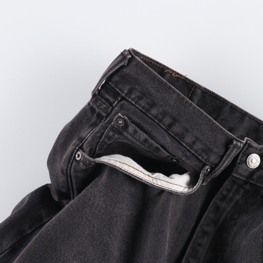 Levi's 505 Black Denim Tapered Denim Pants for Men, W32 equivalent cotton black type Vintage Second Hand