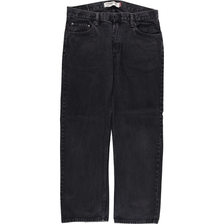 Levi's 505 REGULAR FIT black denim tapered denim pants for men, size w36 cotton black type Vintage Second Hand