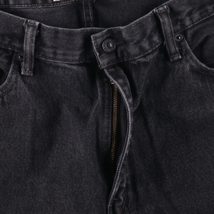 Levi's 505 REGULAR FIT black denim tapered denim pants for men, size w36 cotton black type Vintage Second Hand