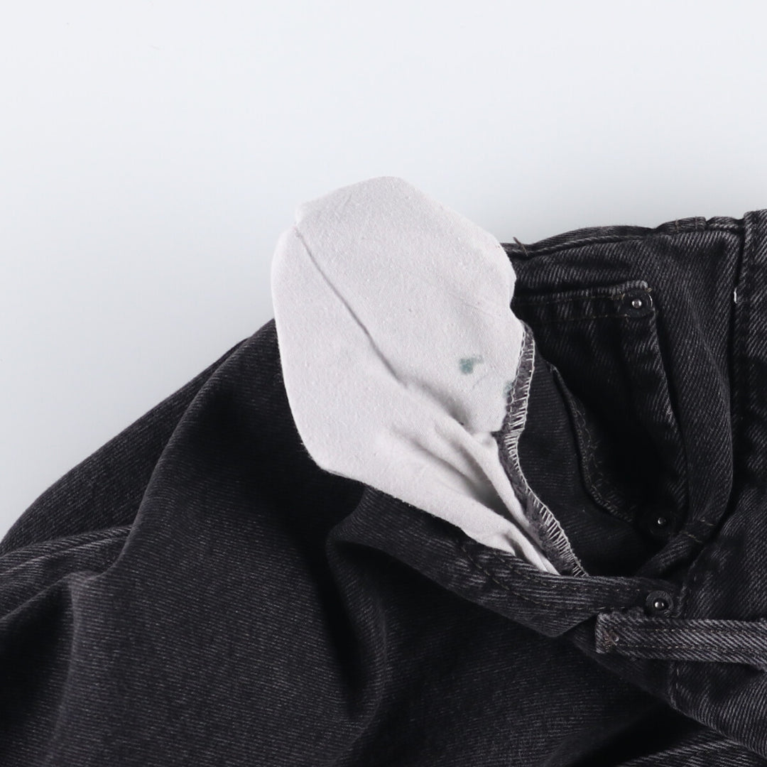 Levi's 505 REGULAR FIT black denim tapered denim pants for men, size w36 cotton black type Vintage Second Hand