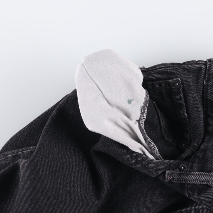 Levi's 505 REGULAR FIT black denim tapered denim pants for men, size w36 cotton black type Vintage Second Hand