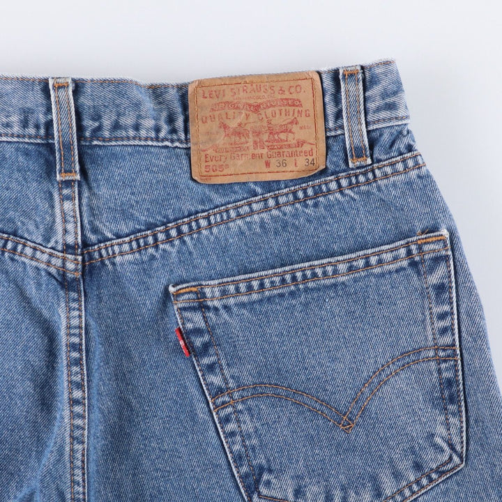 90'S Levi's 505 Regular Fit Straight Leg Tapered Denim Pants, Men's Size 36 cotton blue type Vintage Second Hand