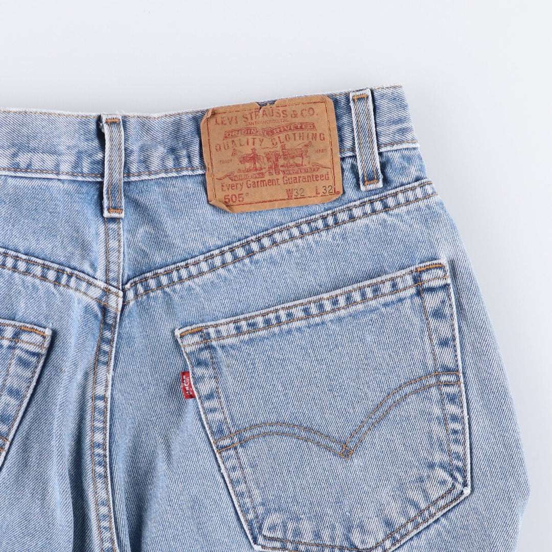00'S Levi's 505 REGULAR FIT STRAIGHT LEG tapered denim pants for men, W30 equivalent cotton blue type Vintage Second Hand