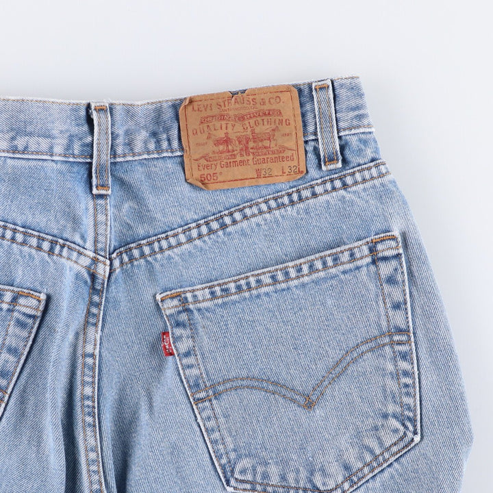 00'S Levi's 505 REGULAR FIT STRAIGHT LEG tapered denim pants for men, W30 equivalent cotton blue type Vintage Second Hand