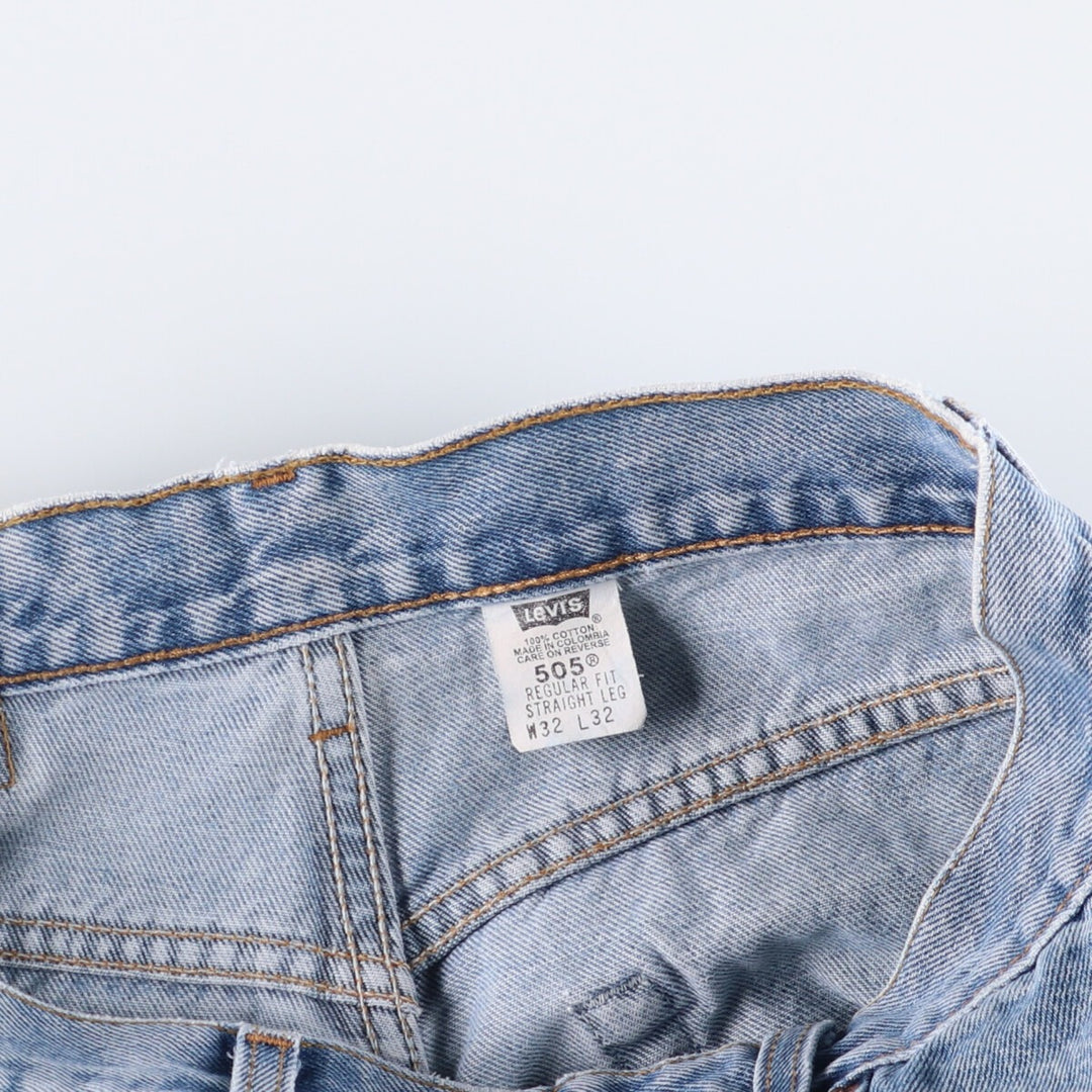 00'S Levi's 505 REGULAR FIT STRAIGHT LEG tapered denim pants for men, W30 equivalent cotton blue type Vintage Second Hand