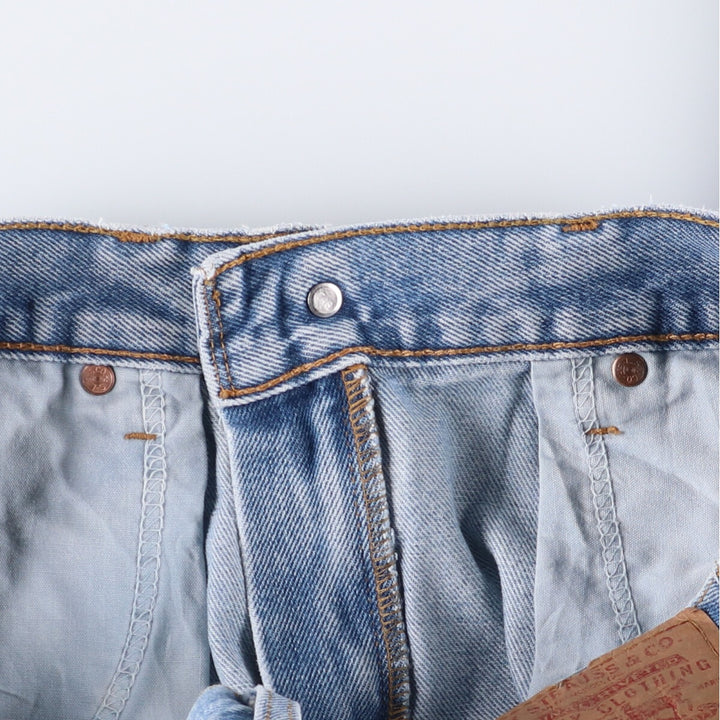 00'S Levi's 505 REGULAR FIT STRAIGHT LEG tapered denim pants for men, W30 equivalent cotton blue type Vintage Second Hand