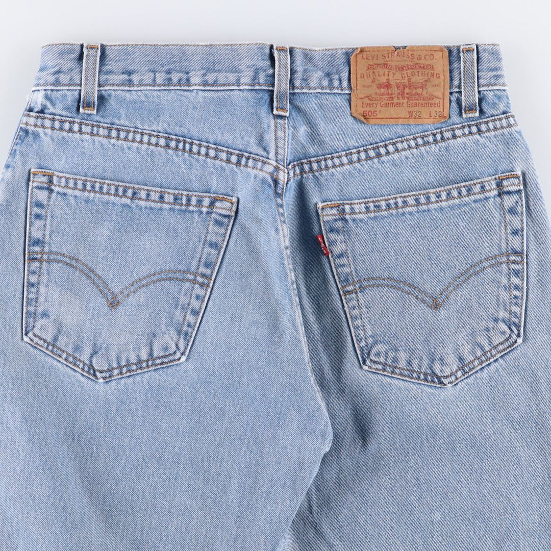 00'S Levi's 505 REGULAR FIT STRAIGHT LEG tapered denim pants for men, W30 equivalent cotton blue type Vintage Second Hand