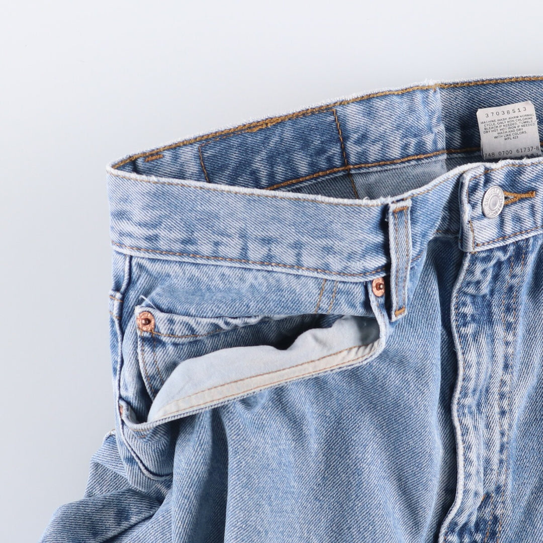 00'S Levi's 505 REGULAR FIT STRAIGHT LEG tapered denim pants for men, W30 equivalent cotton blue type Vintage Second Hand