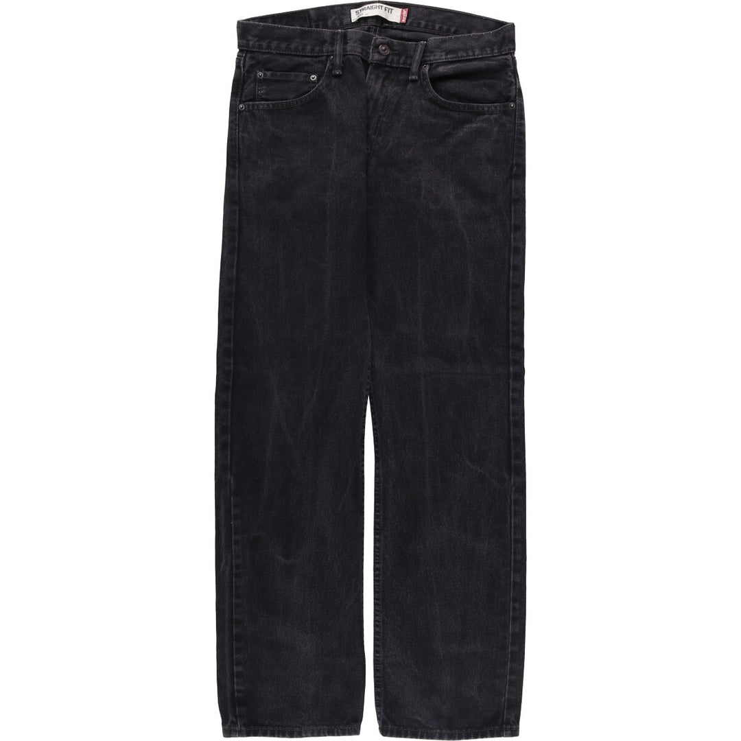 Levi's 505 STRAIGHT FIT Black Denim Tapered Denim Pants Men's W34 cotton black type Vintage Second Hand