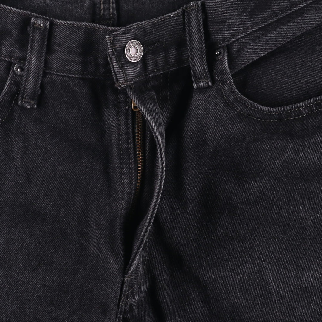 Levi's 505 STRAIGHT FIT Black Denim Tapered Denim Pants Men's W34 cotton black type Vintage Second Hand