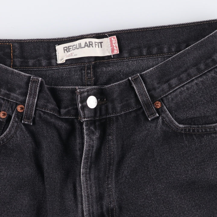 2000'S Levi's 505 Regular Fit Black Denim Tapered Denim Pants, Men's Size 34 cotton black type Vintage Second Hand