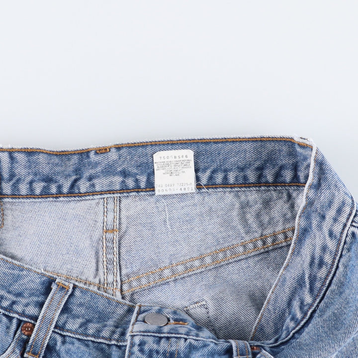 90'S Levi's 505 REGULAR FIT STRAIGHT LEG tapered denim pants for men, size W34, vintage cotton blue type Vintage Second Hand