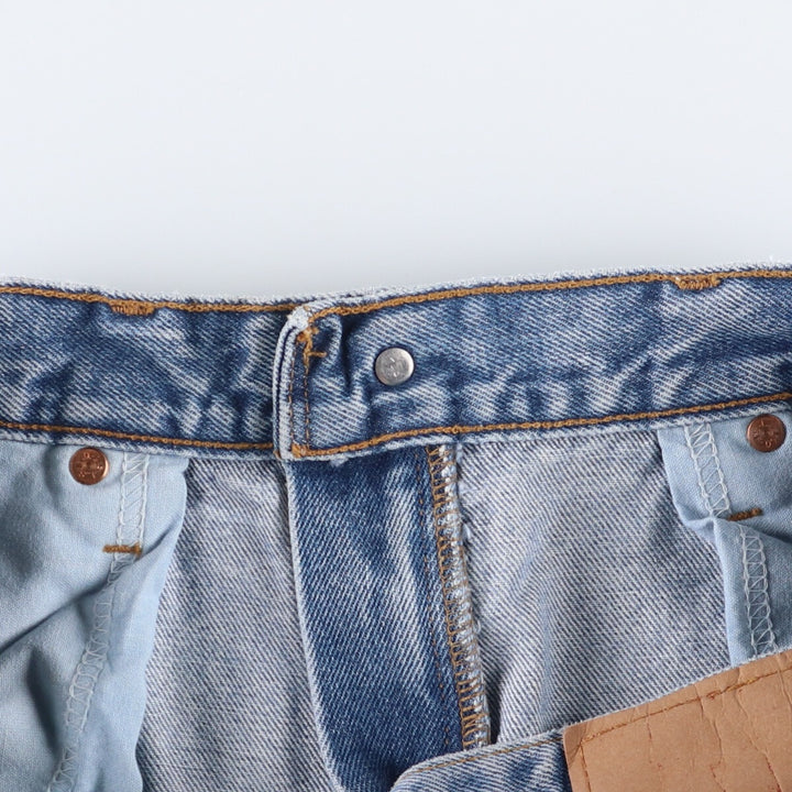90'S Levi's 505 REGULAR FIT STRAIGHT LEG tapered denim pants for men, size W34, vintage cotton blue type Vintage Second Hand