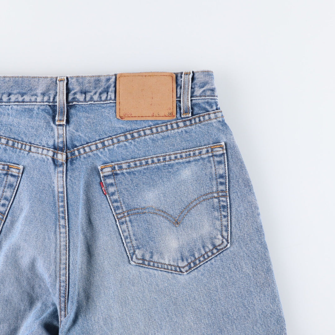 90'S Levi's 505 REGULAR FIT STRAIGHT LEG tapered denim pants for men, size W34, vintage cotton blue type Vintage Second Hand