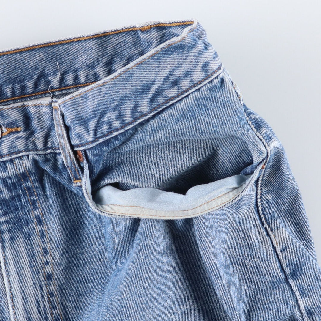 90'S Levi's 505 REGULAR FIT STRAIGHT LEG tapered denim pants for men, size W34, vintage cotton blue type Vintage Second Hand