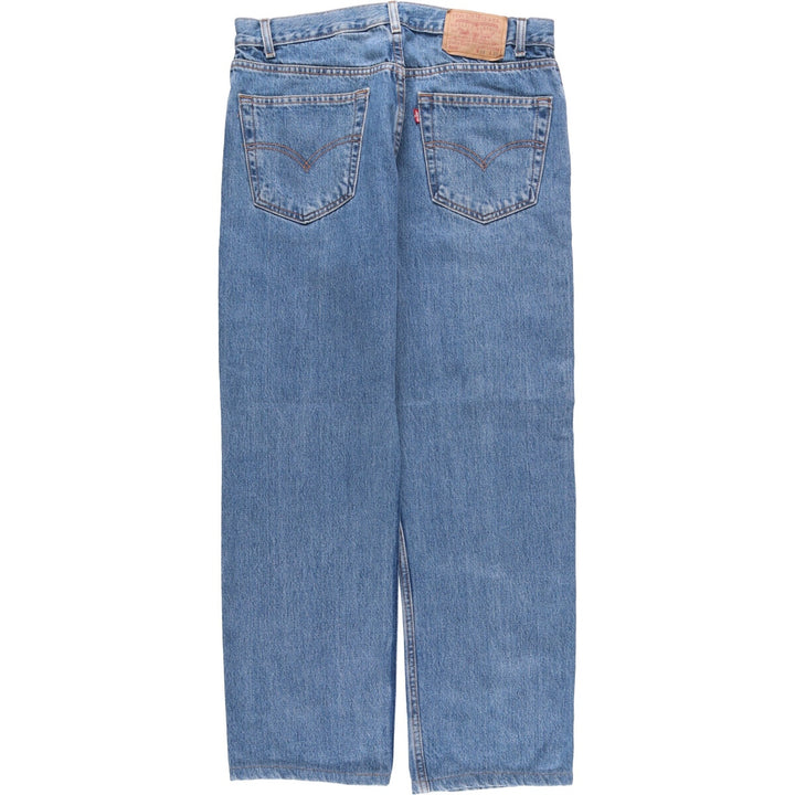 00'S Levi's 505 REGULAR FIT tapered denim pants for men, size w34 cotton blue type Vintage Second Hand