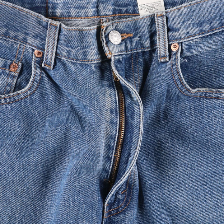 00'S Levi's 505 REGULAR FIT tapered denim pants for men, size w34 cotton blue type Vintage Second Hand