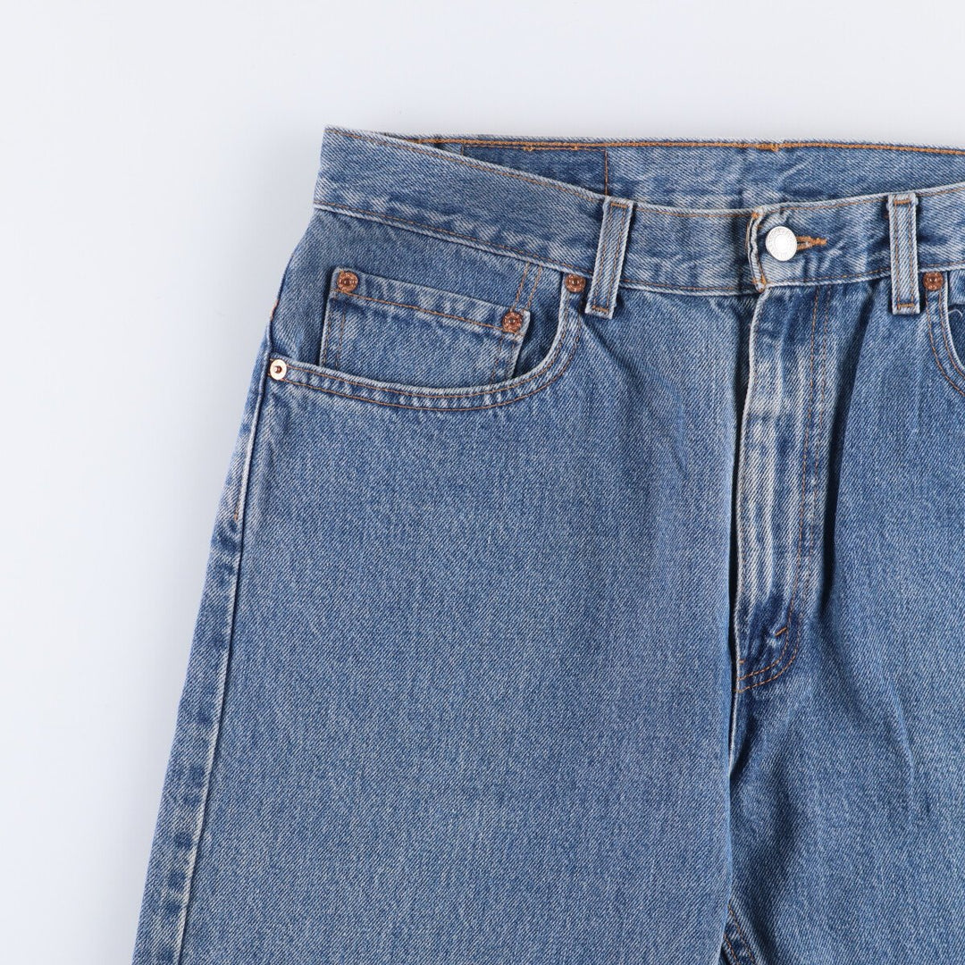 00'S Levi's 505 REGULAR FIT tapered denim pants for men, size w34 cotton blue type Vintage Second Hand