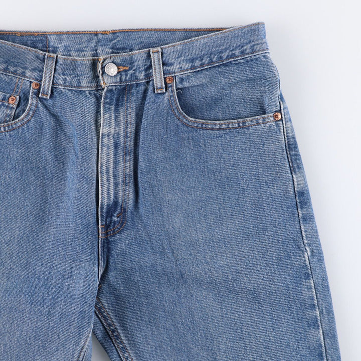 00'S Levi's 505 REGULAR FIT tapered denim pants for men, size w34 cotton blue type Vintage Second Hand