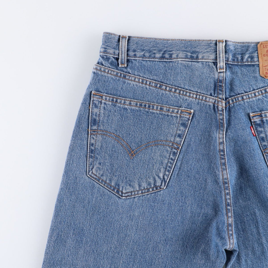 00'S Levi's 505 REGULAR FIT tapered denim pants for men, size w34 cotton blue type Vintage Second Hand