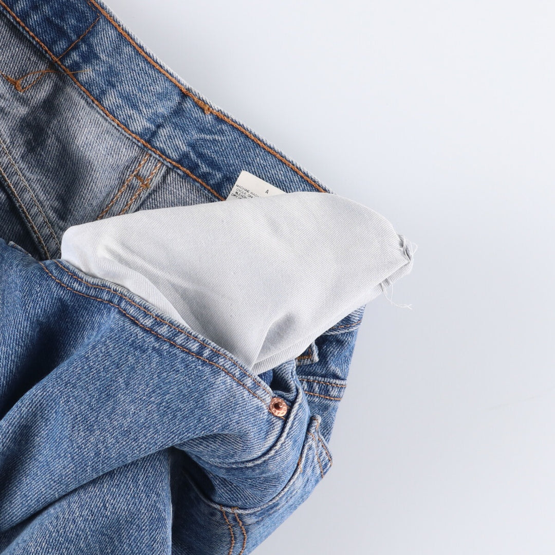 00'S Levi's 505 REGULAR FIT tapered denim pants for men, size w34 cotton blue type Vintage Second Hand