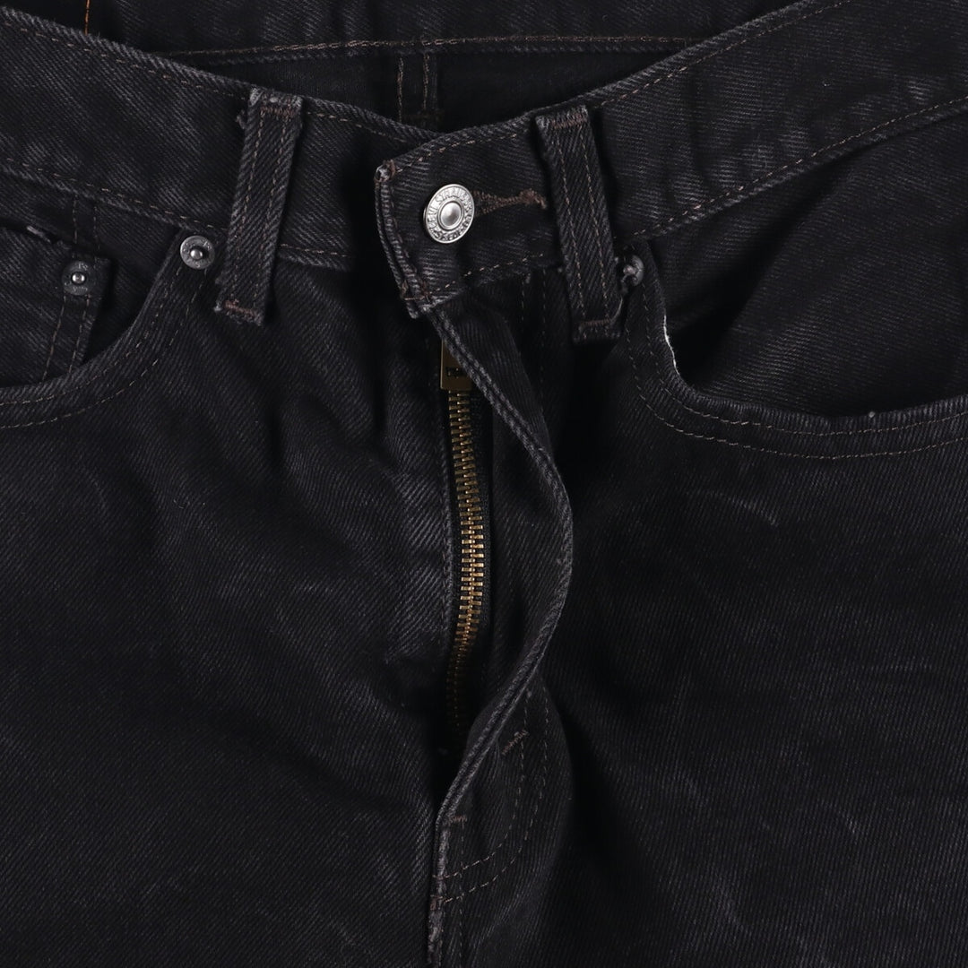 Levi's 505 Black Denim Tapered Denim Pants for Men, W33 equivalent cotton black type Vintage Second Hand