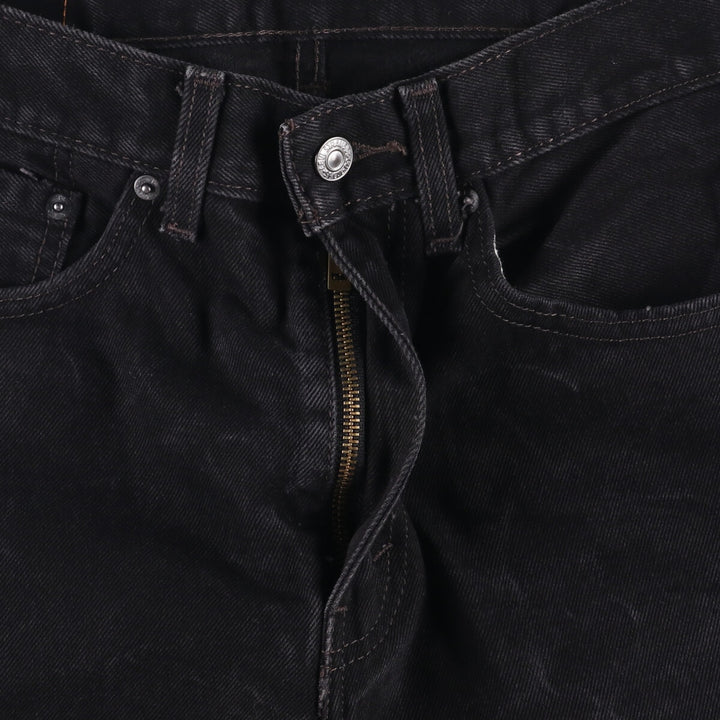 Levi's 505 Black Denim Tapered Denim Pants for Men, W33 equivalent cotton black type Vintage Second Hand