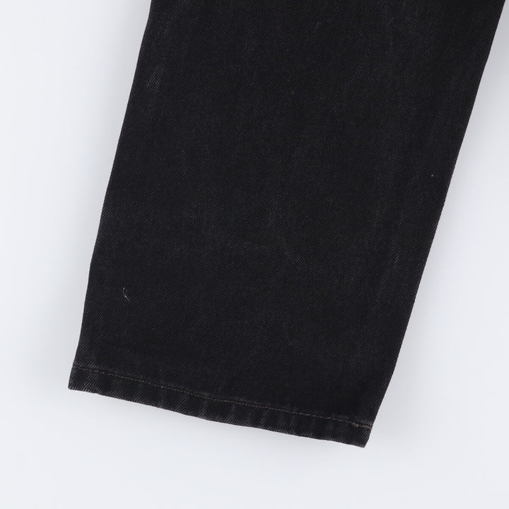 Levi's 505 Black Denim Tapered Denim Pants for Men, W33 equivalent cotton black type Vintage Second Hand