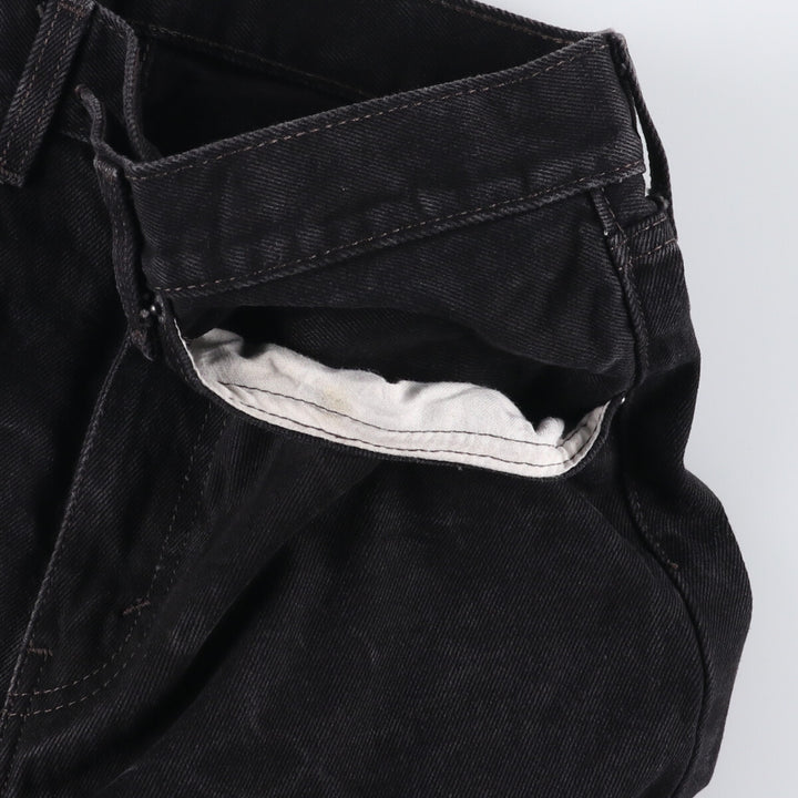 Levi's 505 Black Denim Tapered Denim Pants for Men, W33 equivalent cotton black type Vintage Second Hand