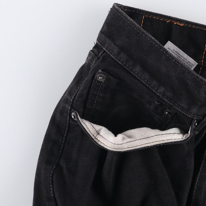 Levi's 505 Black Denim Tapered Denim Pants for Men, W33 equivalent cotton black type Vintage Second Hand