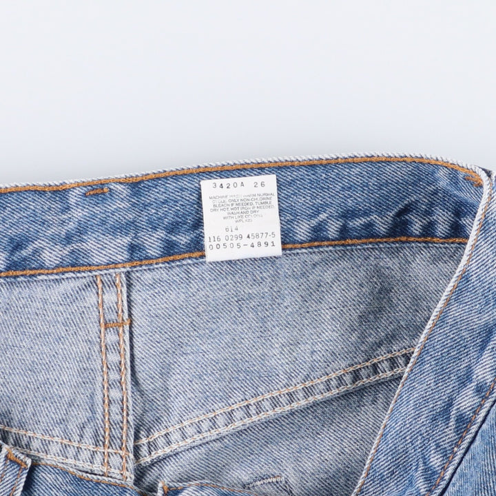 90'S Levi's 505 REGULAR FIT STRAIGHT LEG tapered denim pants for men, W33 equivalent, vintage cotton blue type Vintage Second Hand