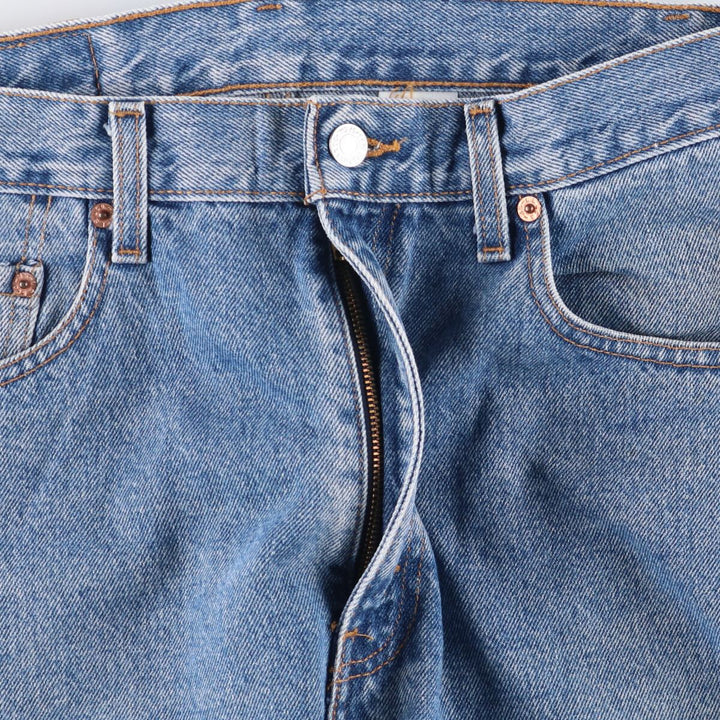 90'S Levi's 505 REGULAR FIT STRAIGHT LEG tapered denim pants for men, W33 equivalent, vintage cotton blue type Vintage Second Hand