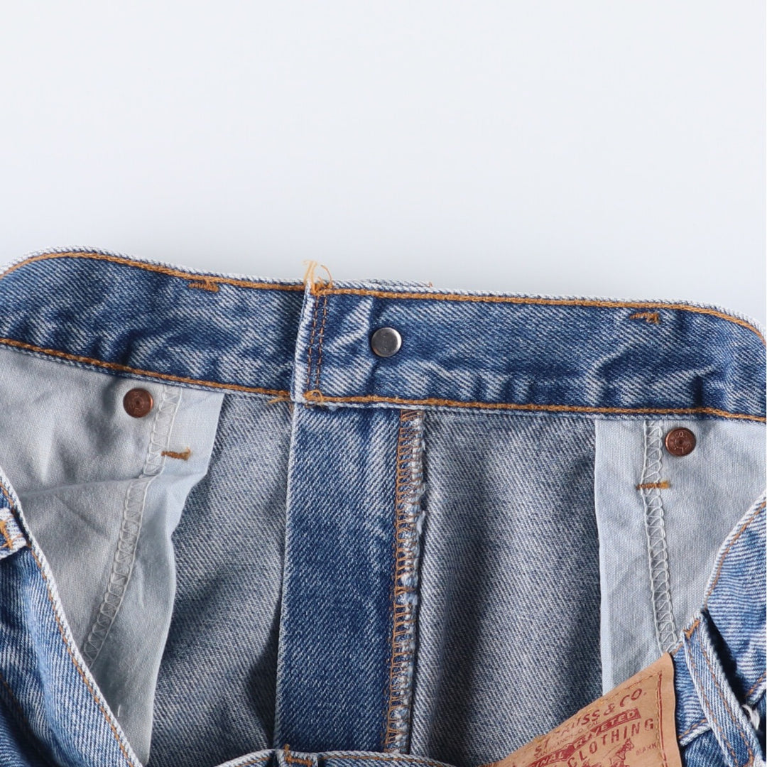 90'S Levi's 505 REGULAR FIT STRAIGHT LEG tapered denim pants for men, W33 equivalent, vintage cotton blue type Vintage Second Hand