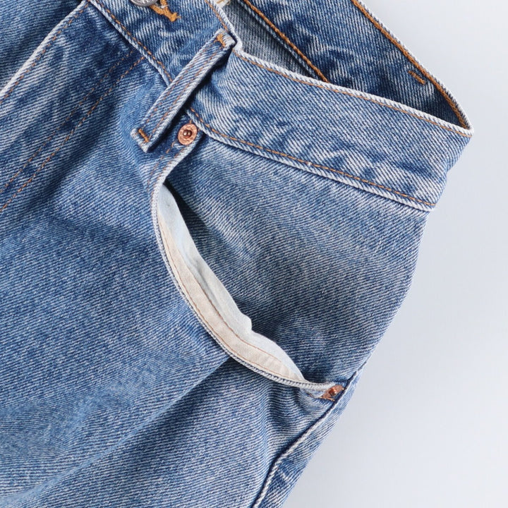 90'S Levi's 505 REGULAR FIT STRAIGHT LEG tapered denim pants for men, W33 equivalent, vintage cotton blue type Vintage Second Hand