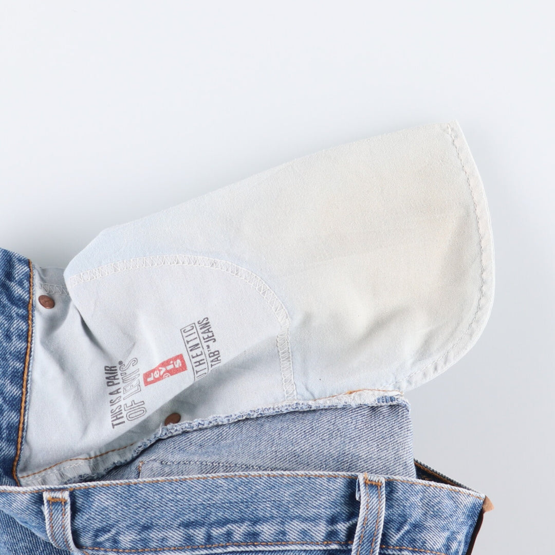 90'S Levi's 505 REGULAR FIT STRAIGHT LEG tapered denim pants for men, W33 equivalent, vintage cotton blue type Vintage Second Hand