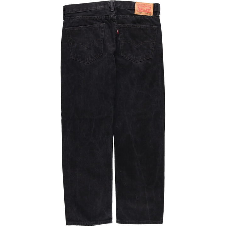 Levi's 505 Black Denim Tapered Denim Pants for Men, W34 equivalent cotton black type Vintage Second Hand