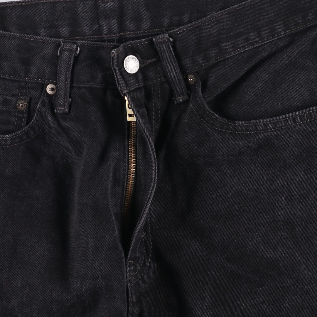 Levi's 505 Black Denim Tapered Denim Pants for Men, W34 equivalent cotton black type Vintage Second Hand