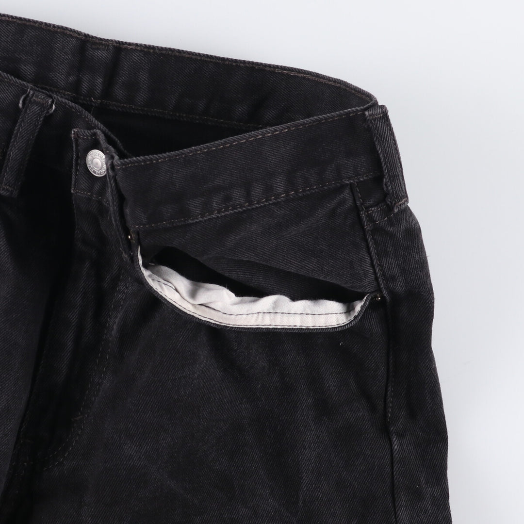 Levi's 505 Black Denim Tapered Denim Pants for Men, W34 equivalent cotton black type Vintage Second Hand
