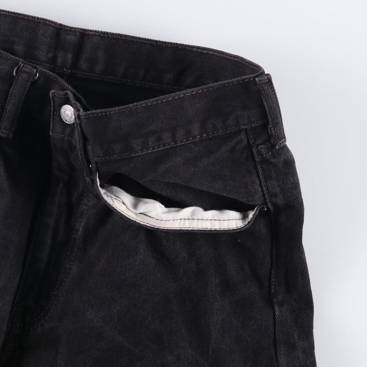 Levi's 505 Black Denim Tapered Denim Pants for Men, W34 equivalent cotton black type Vintage Second Hand