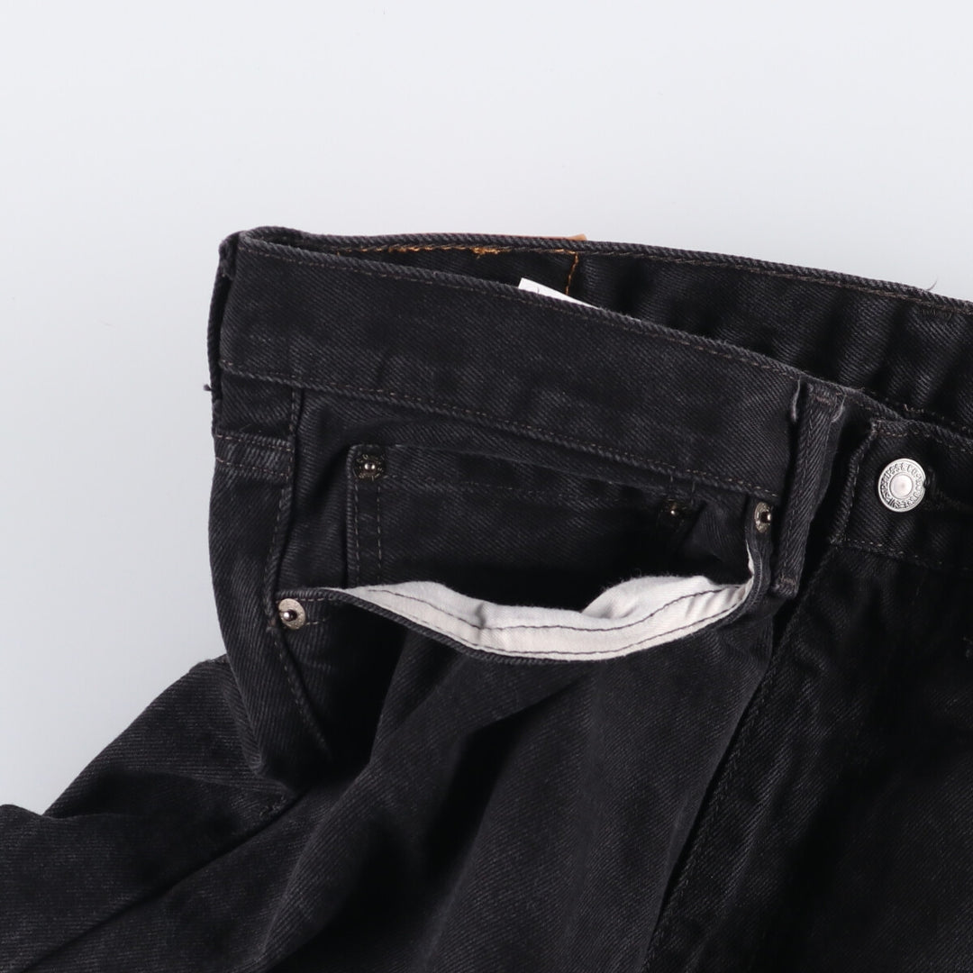 Levi's 505 Black Denim Tapered Denim Pants for Men, W34 equivalent cotton black type Vintage Second Hand