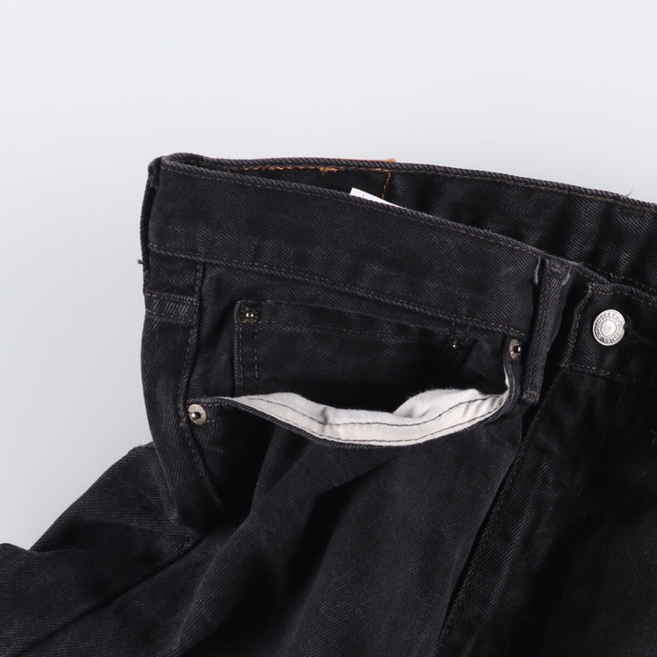 Levi's 505 Black Denim Tapered Denim Pants for Men, W34 equivalent cotton black type Vintage Second Hand