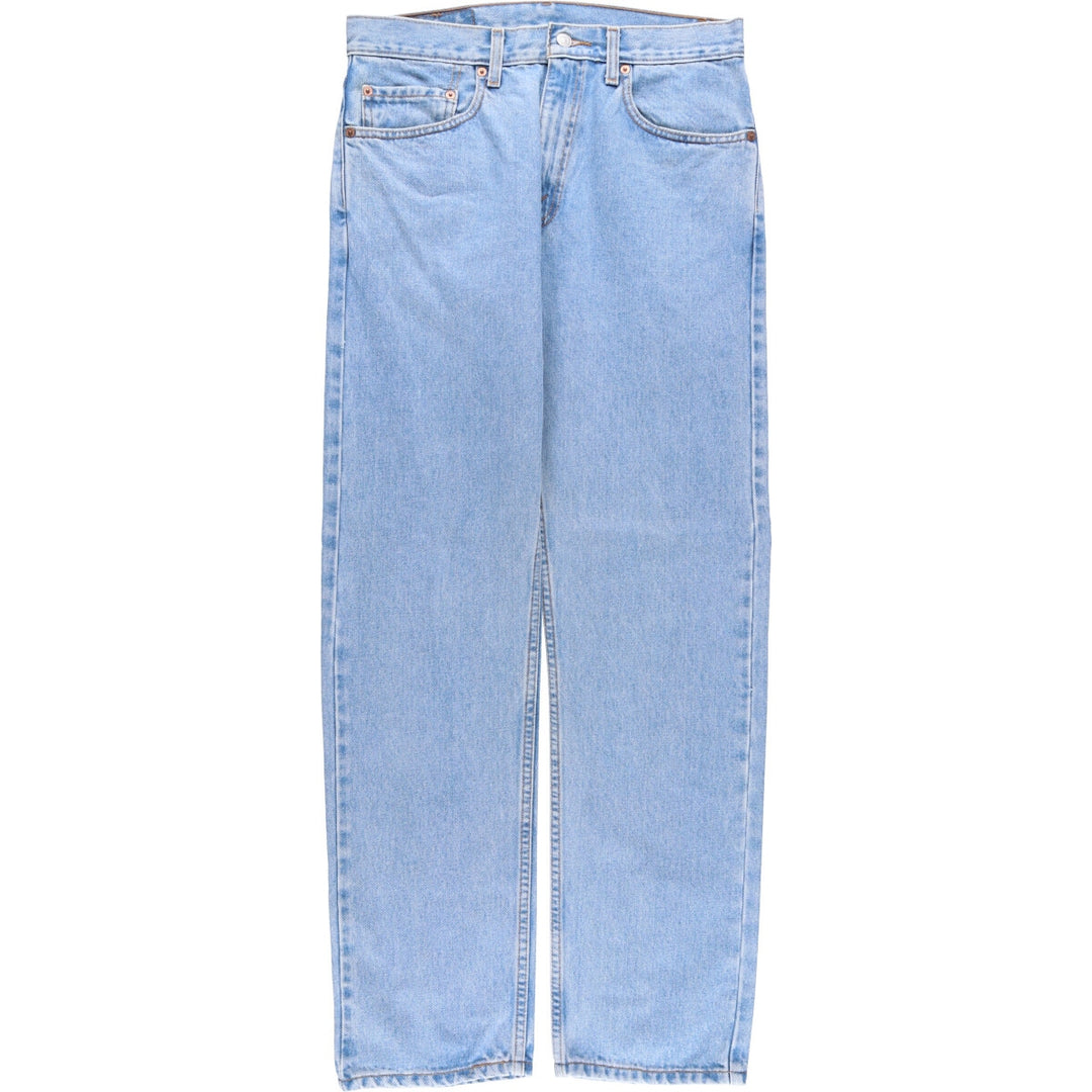 00'S Levi's 505 REGULAR FIT STRAIGHT LEG tapered denim pants for men, size w32 cotton blue type Vintage Second Hand
