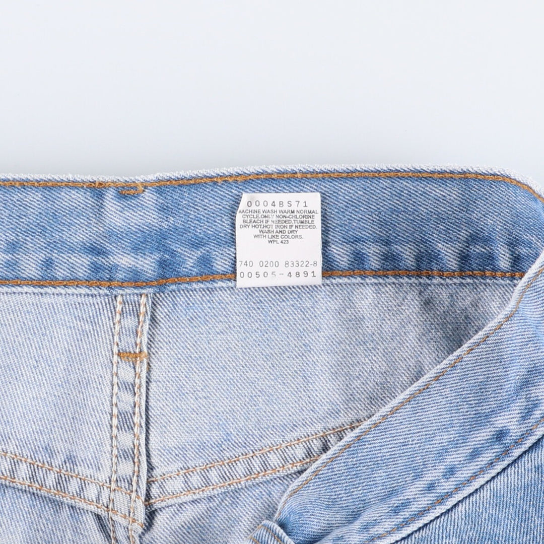00'S Levi's 505 REGULAR FIT STRAIGHT LEG tapered denim pants for men, size w32 cotton blue type Vintage Second Hand