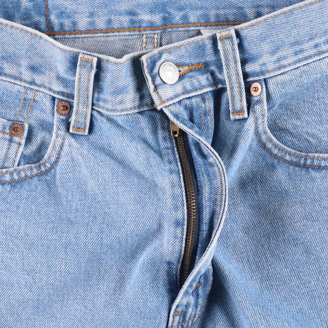 00'S Levi's 505 REGULAR FIT STRAIGHT LEG tapered denim pants for men, size w32 cotton blue type Vintage Second Hand