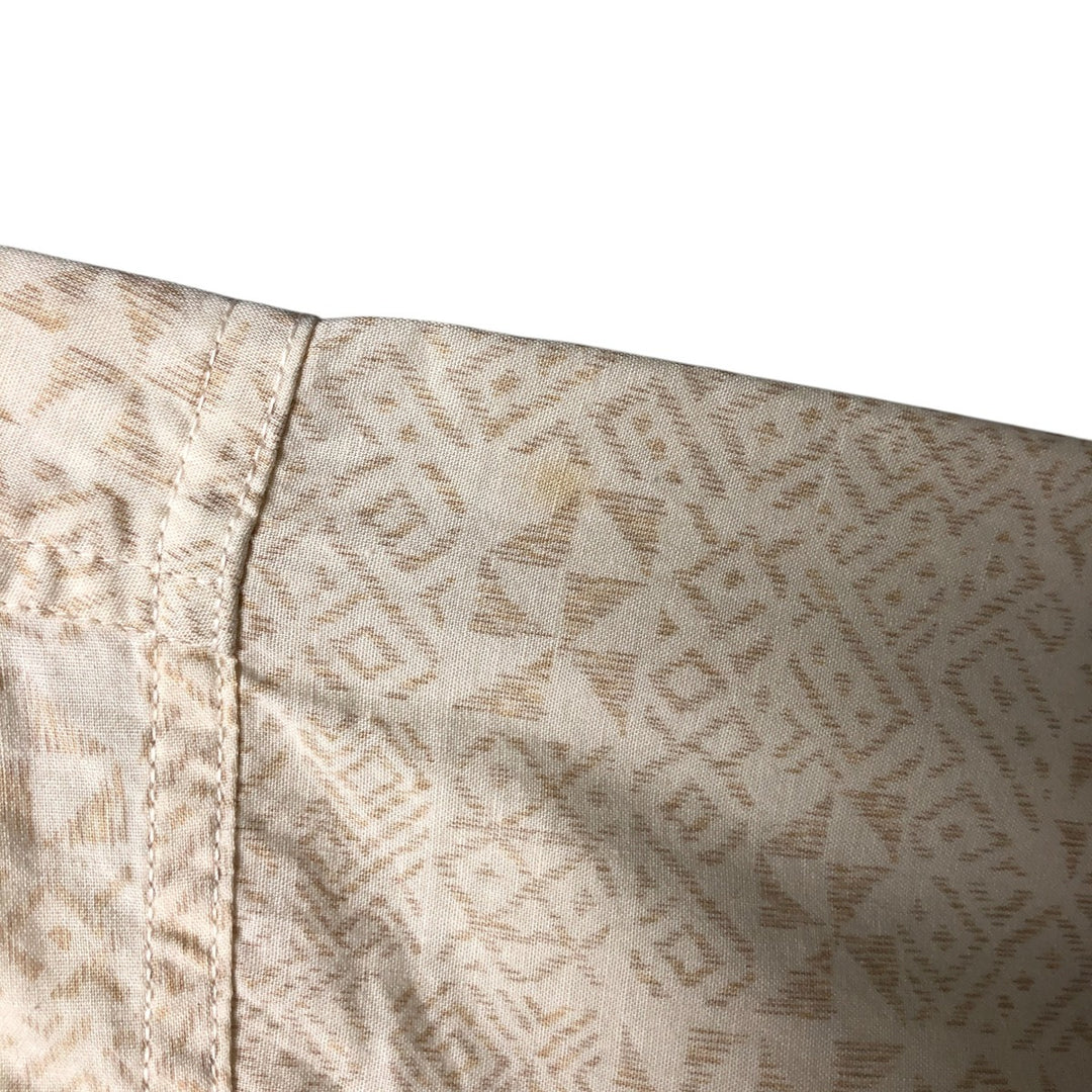 Vintage 90'S Ralph Lauren Chaps, Native American Pattern, short-sleeved button-down shirt, men's size XL cotton Beige type Vintage Second Hand