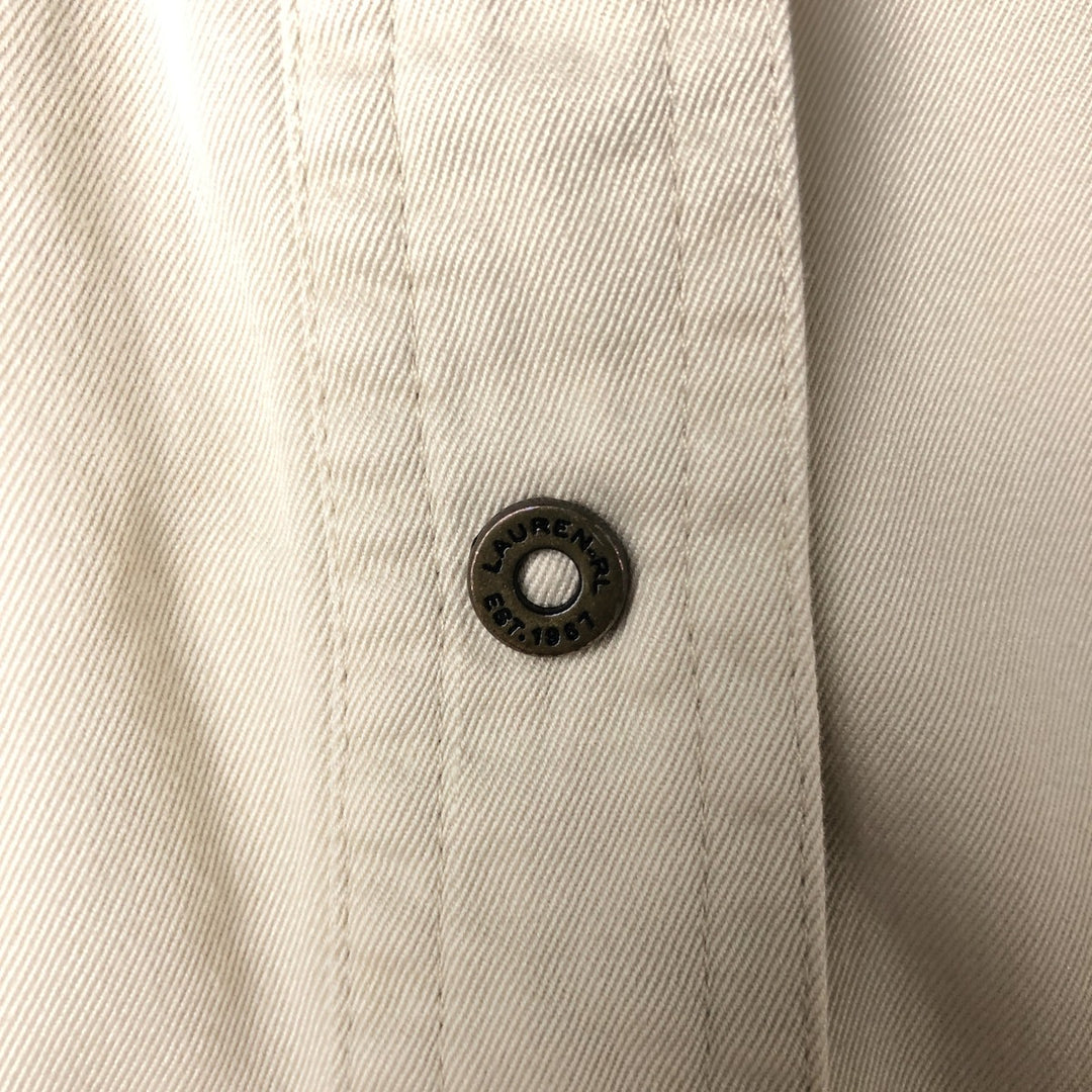 Ralph Lauren LAUREN Long Sleeve Fishing Shirt, Women's Size L cotton Beige type Vintage Second Hand