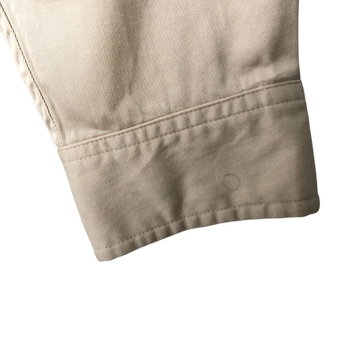 Ralph Lauren LAUREN Long Sleeve Fishing Shirt, Women's Size L cotton Beige type Vintage Second Hand