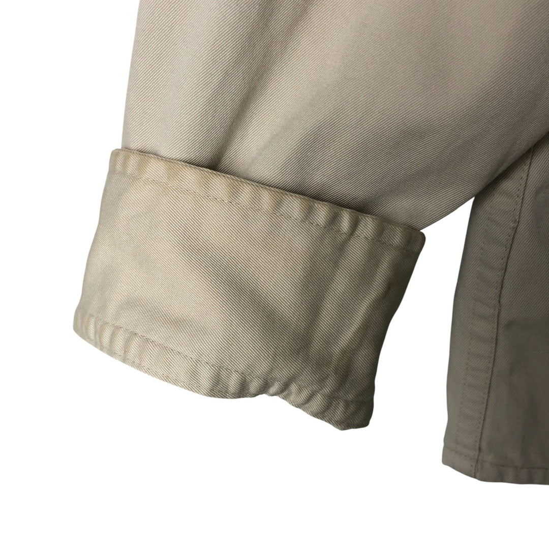 Ralph Lauren LAUREN Long Sleeve Fishing Shirt, Women's Size L cotton Beige type Vintage Second Hand