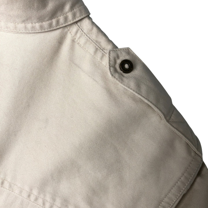 Ralph Lauren LAUREN Long Sleeve Fishing Shirt, Women's Size L cotton Beige type Vintage Second Hand